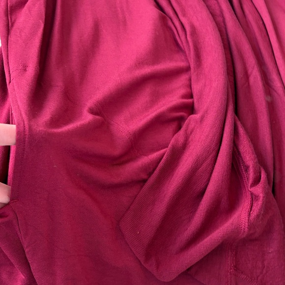 Athleta Burgundy Open Front Cardigan - Picture 6 of 8